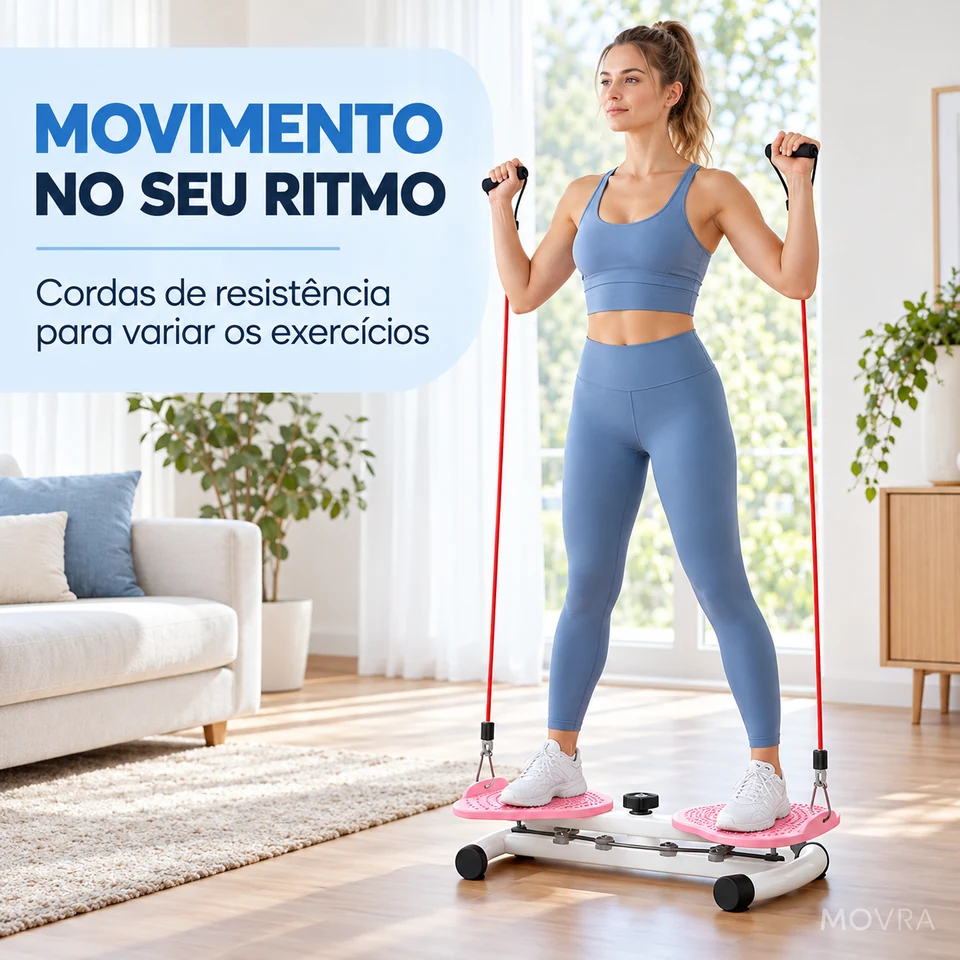 Ilustração de uso do Twister com cordas de resistência