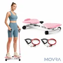 Twister Abdominal HEROI rosa com duas cordas de resistência