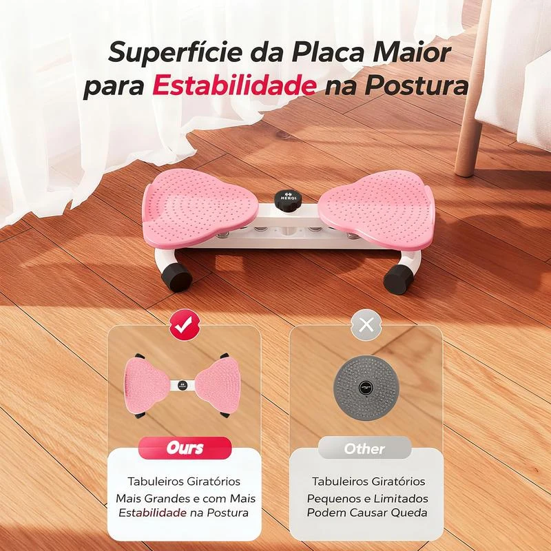 Pedais amplos do Twister Abdominal